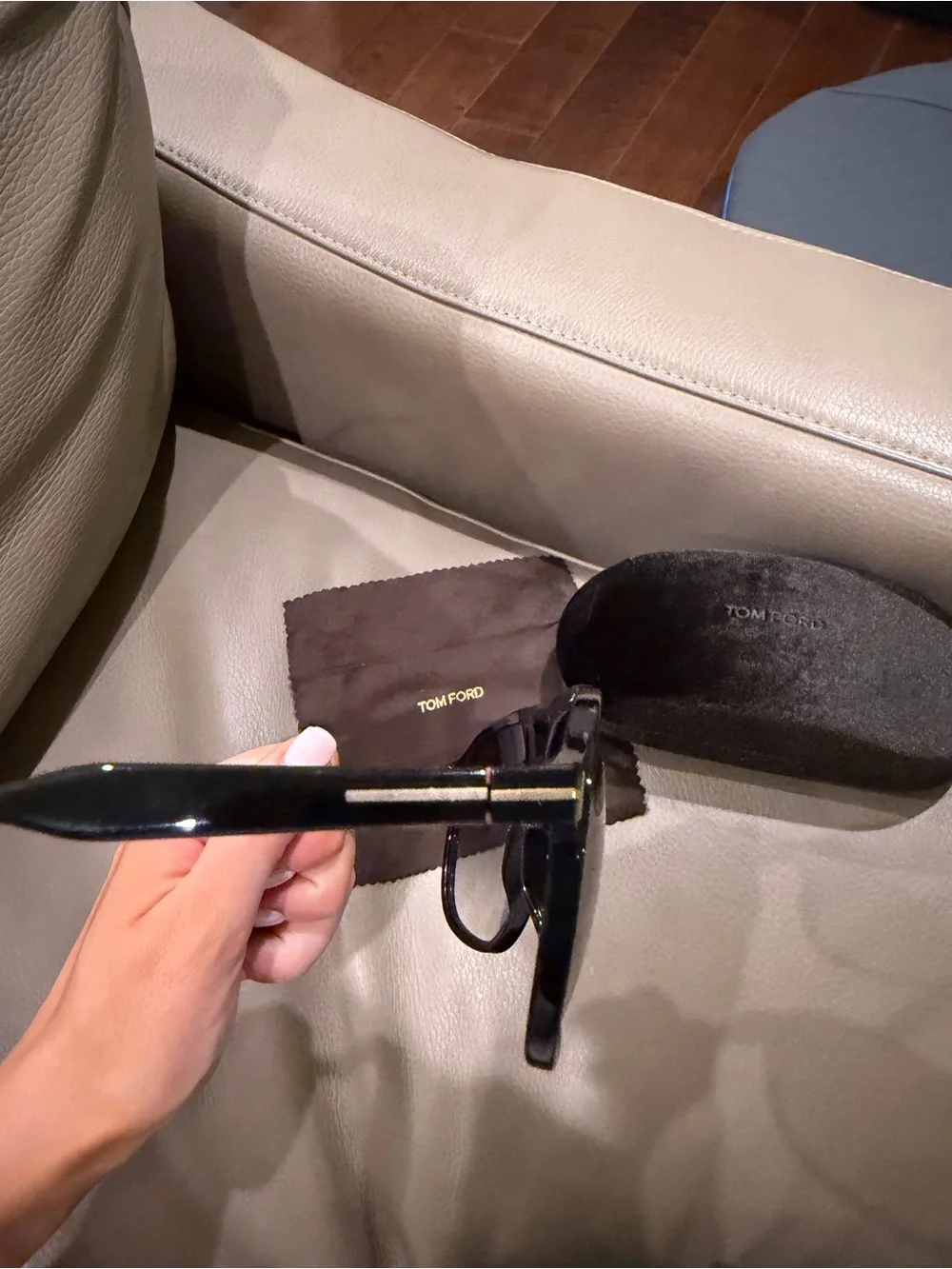 Tom Ford Black Aviator Sunglasses with Dark Lenses